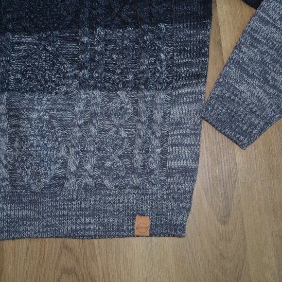 NEW Men's WEATHERPROOF Pullover Blue Ombre Color Block Sweater Size XL - Picture 2 of 4